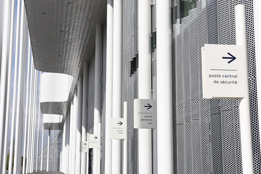 Vue au niveau du parvis du stade Matmut ATLANTIQUE à Bordeaux