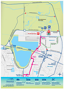 Plan d'accès du stade Matmut-ATLANTIQUE à Bordeaux