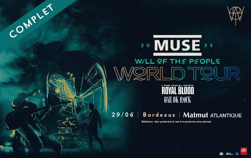 Muse en concert le 29 Juin 2023 au Matmut ATLANTIQUE