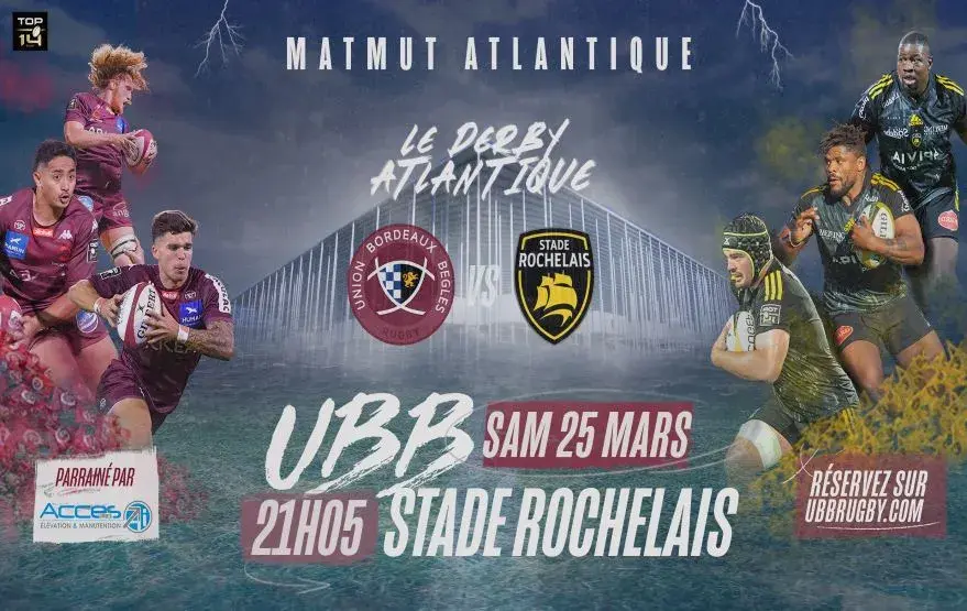 UBB - STADE ROCHELAIS le 25 mars 2023 au stade Matmut ATLANTIQUE