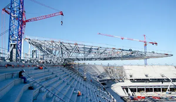 Photo de la phase 5 de la construction du stade de Bordeaux